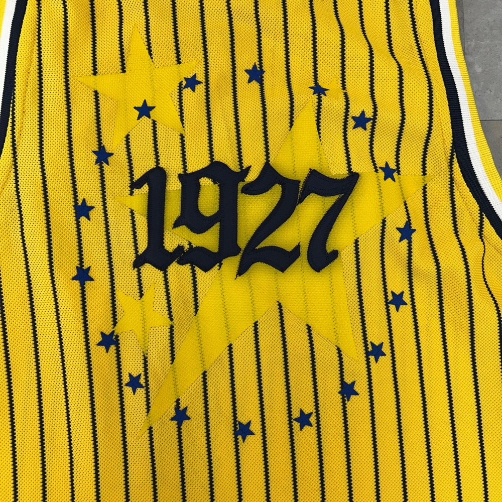Vintage Platinum Fubu Harlem Globetrotters Jersey Men XL Pinstripe Hip Hop Skate - Picture 4 of 10